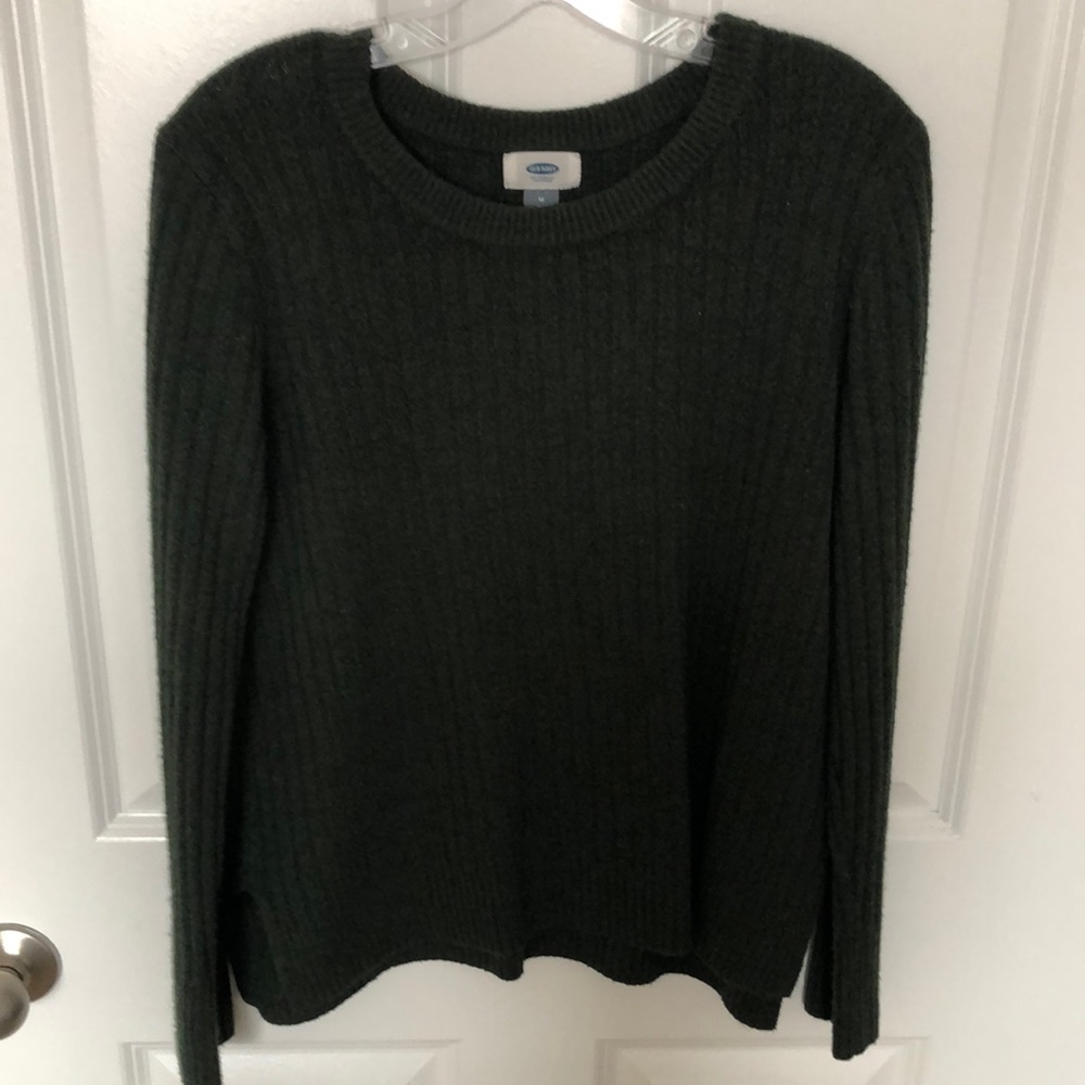 Old Navy forest green fleece sweater